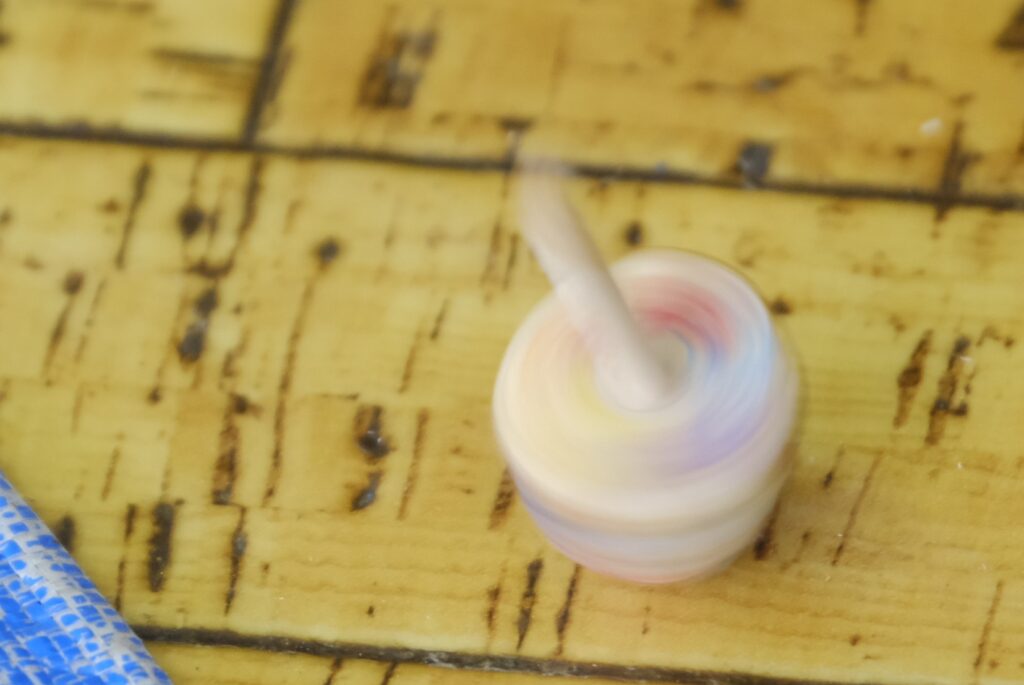 こま、まわったよ!