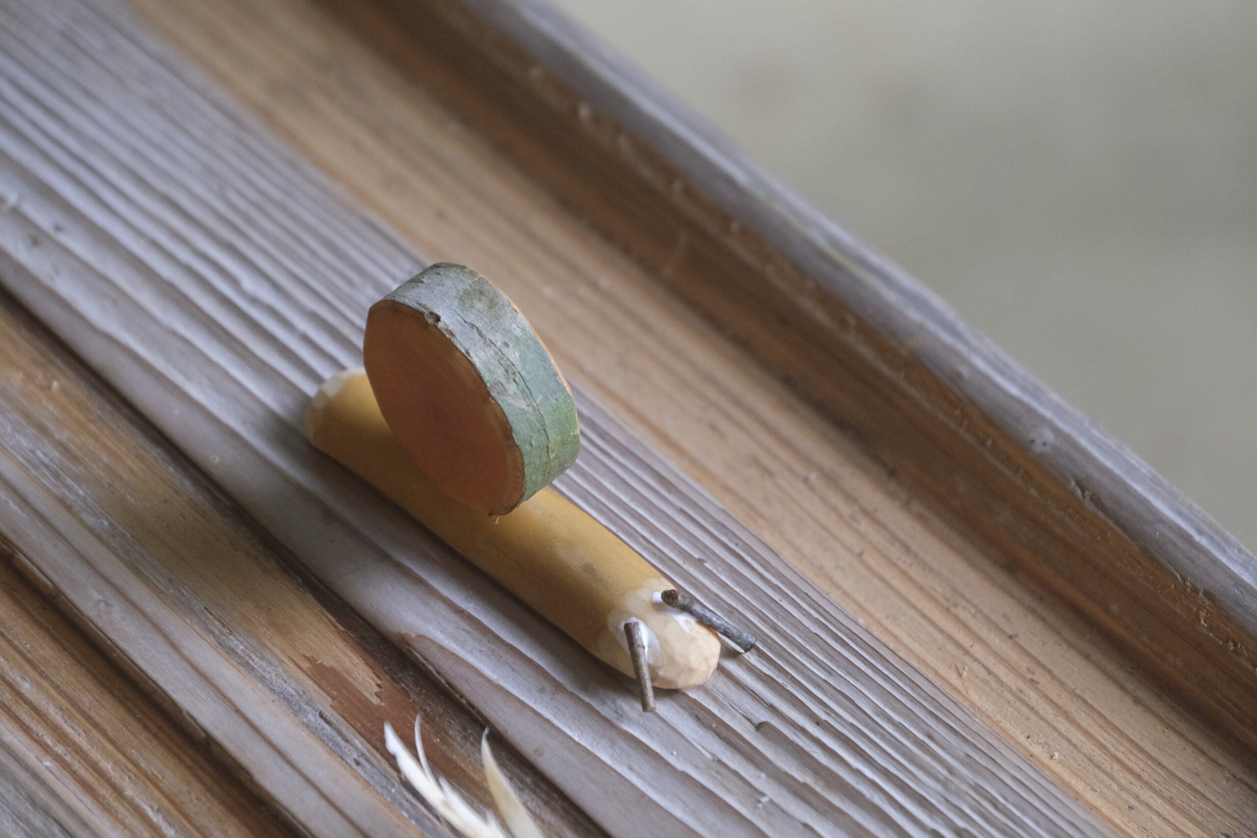 ナイフワークで作ったかたつむり